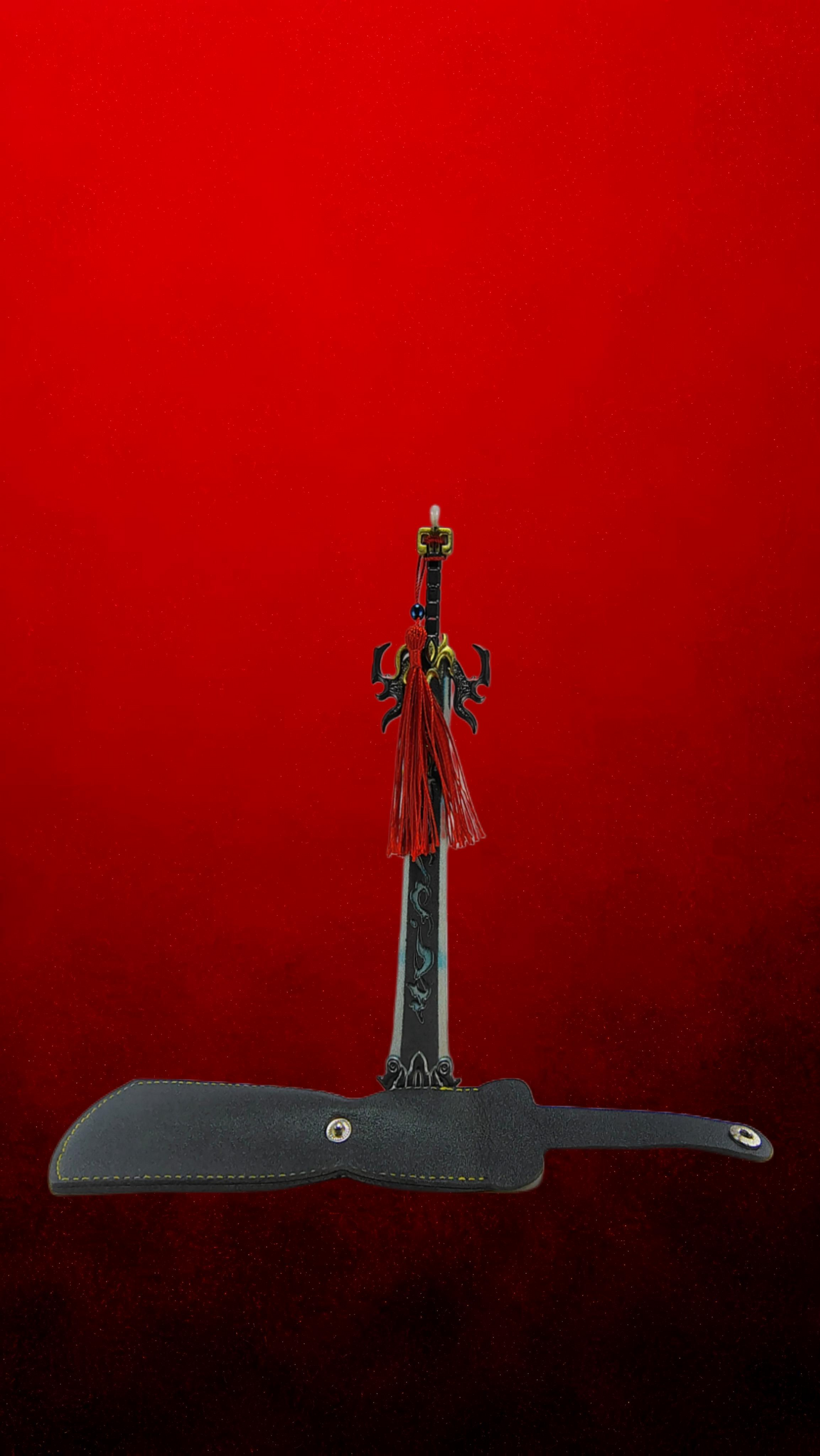 1/6 Scale Chinese Broadsword "Dao" Model With Leather Cover