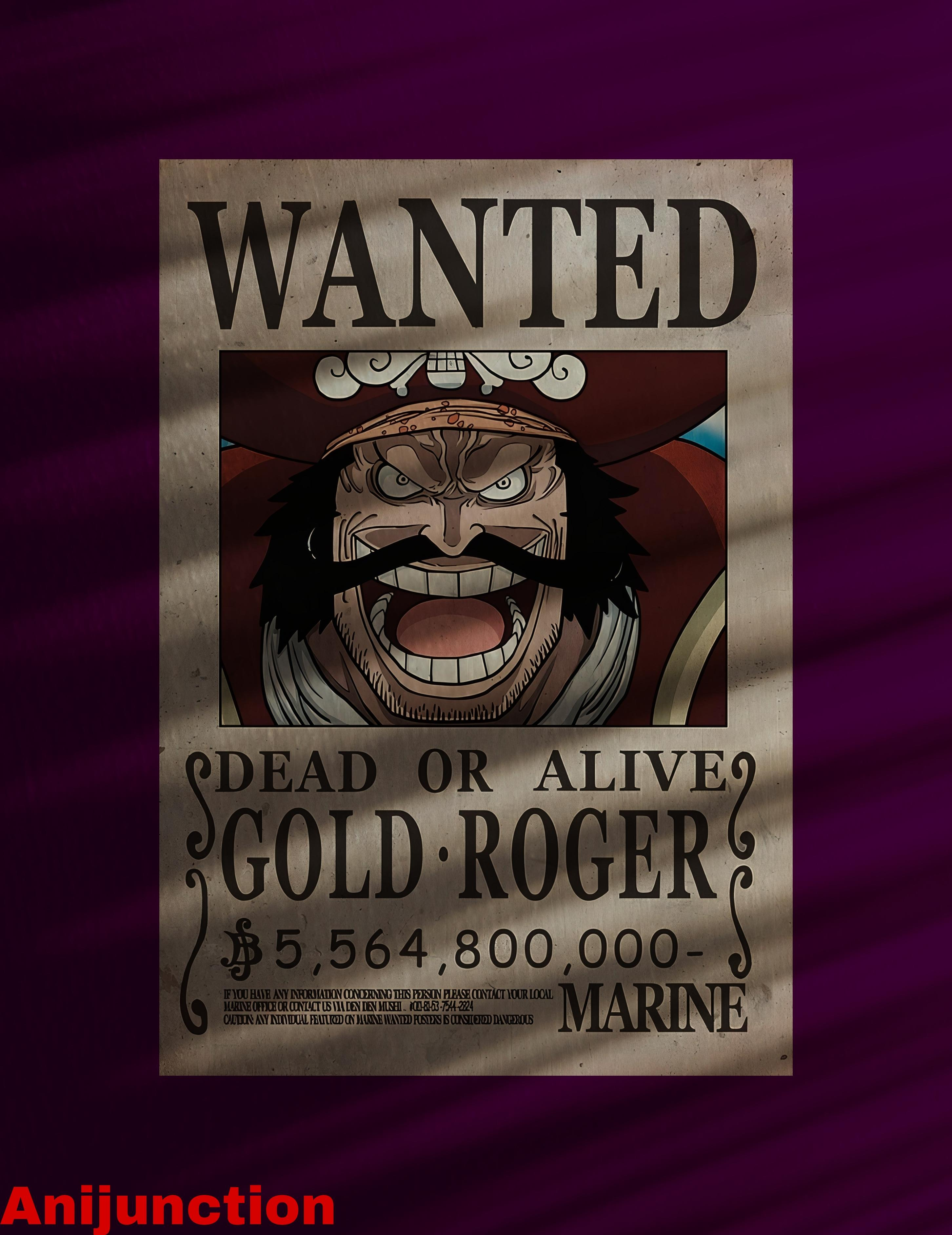 One Piece – Gol D. Roger “Wanted” Poster