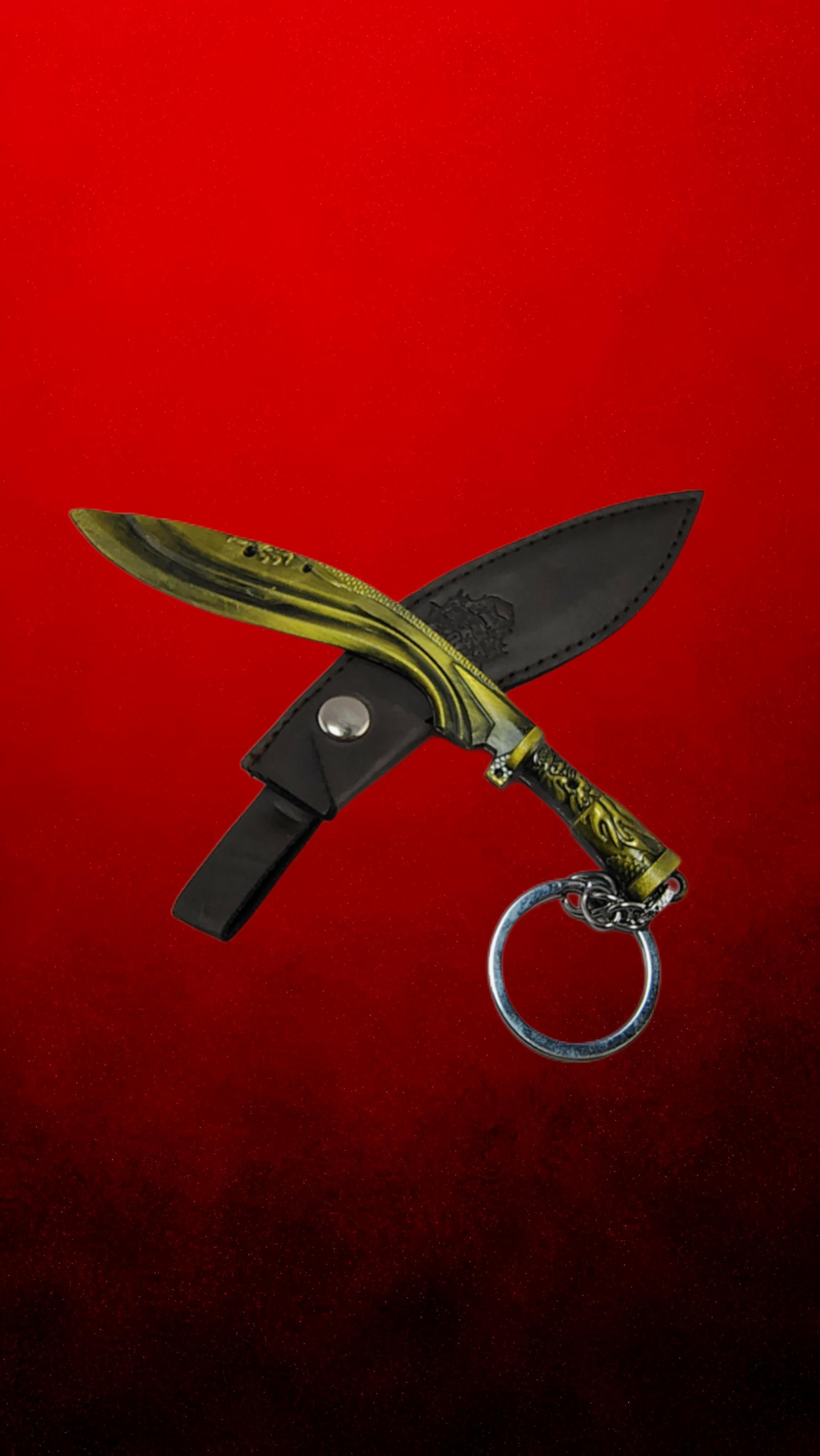 Imperium Bizz Metal Knife with Leather Cover