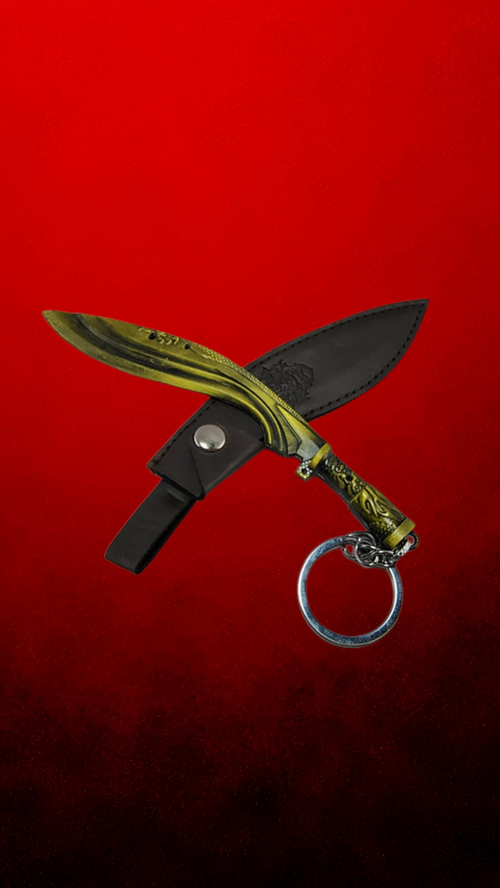 Imperium Bizz Metal Knife with Leather Cover