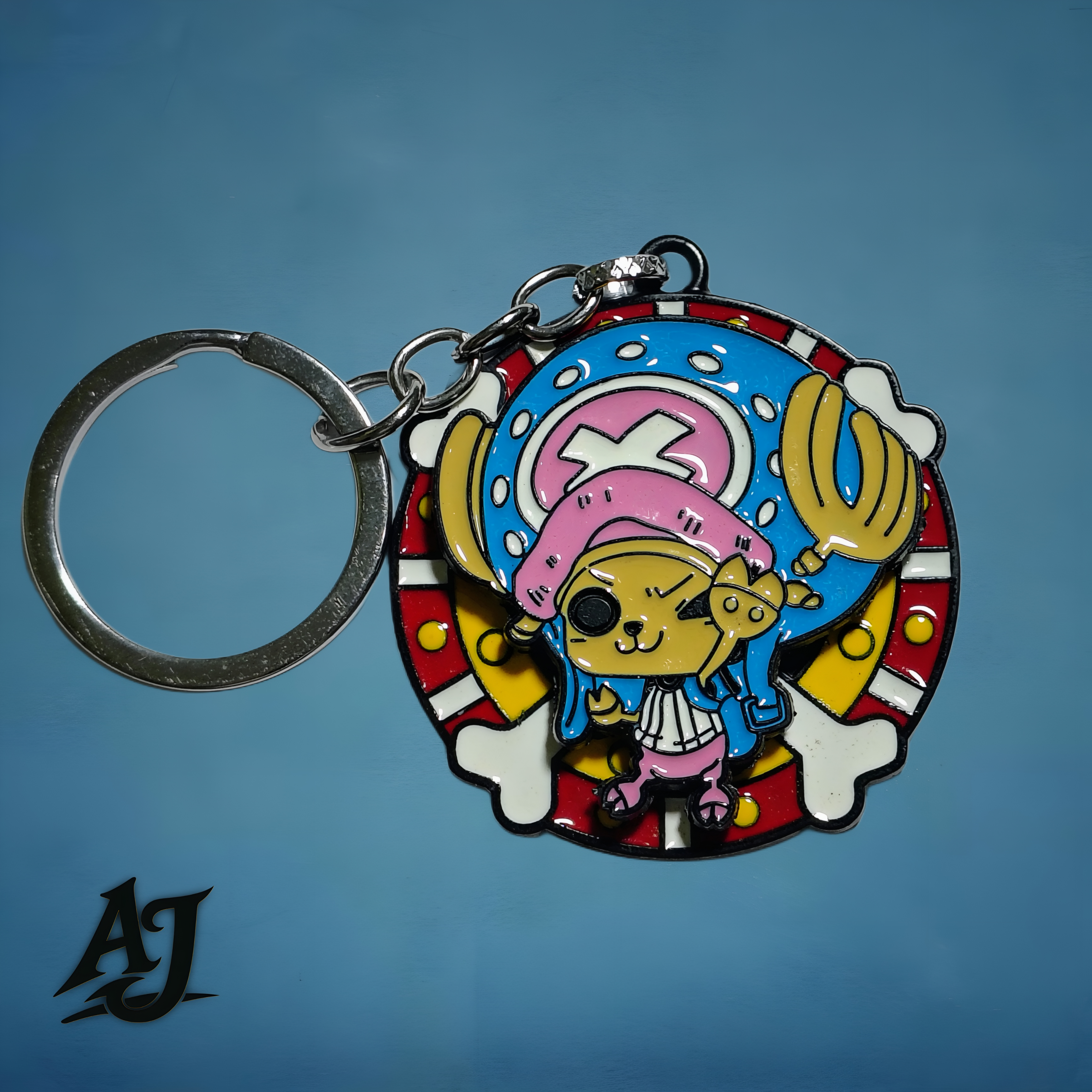 ONE PIECE~ROTATING METAL KEYCHAIN