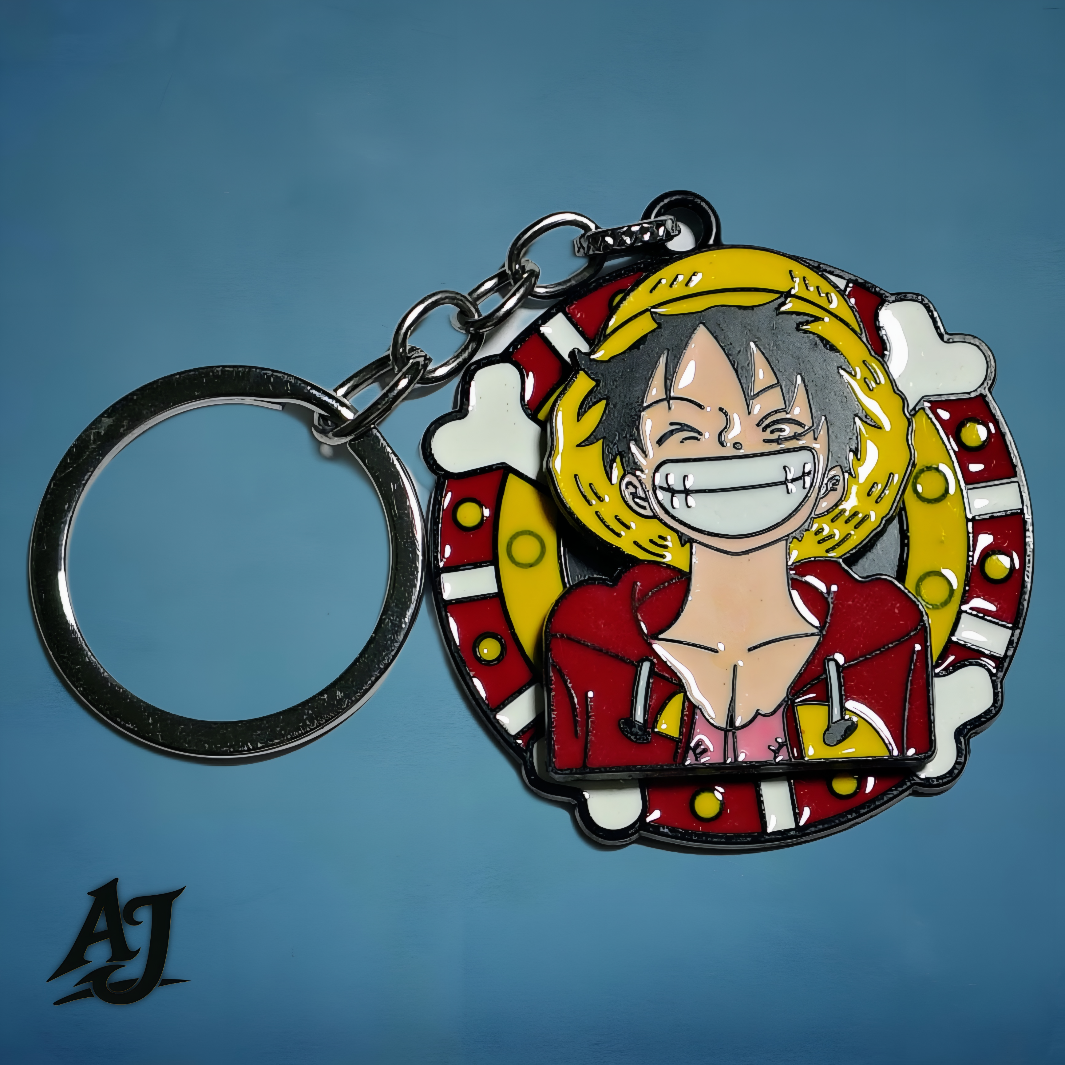 ONE PIECE~ROTATING METAL KEYCHAIN