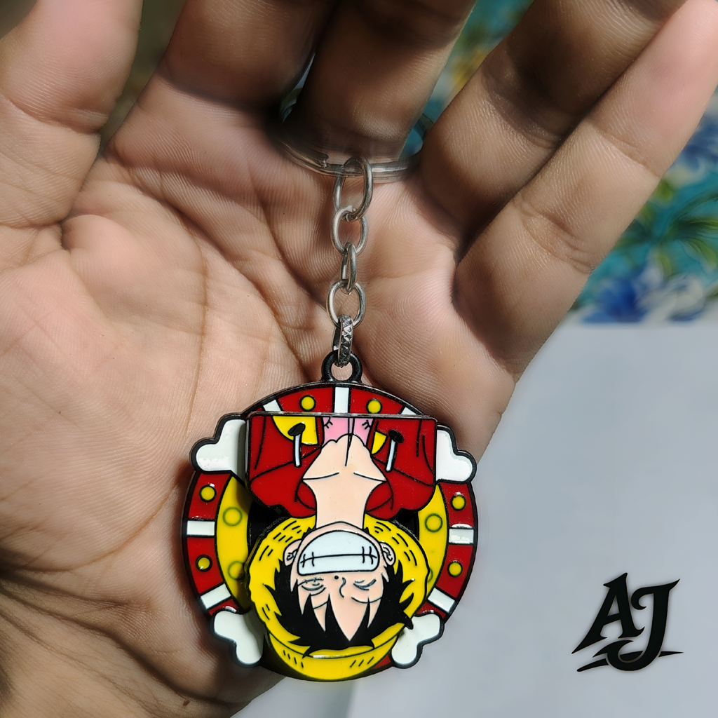 ONE PIECE~ROTATING METAL KEYCHAIN