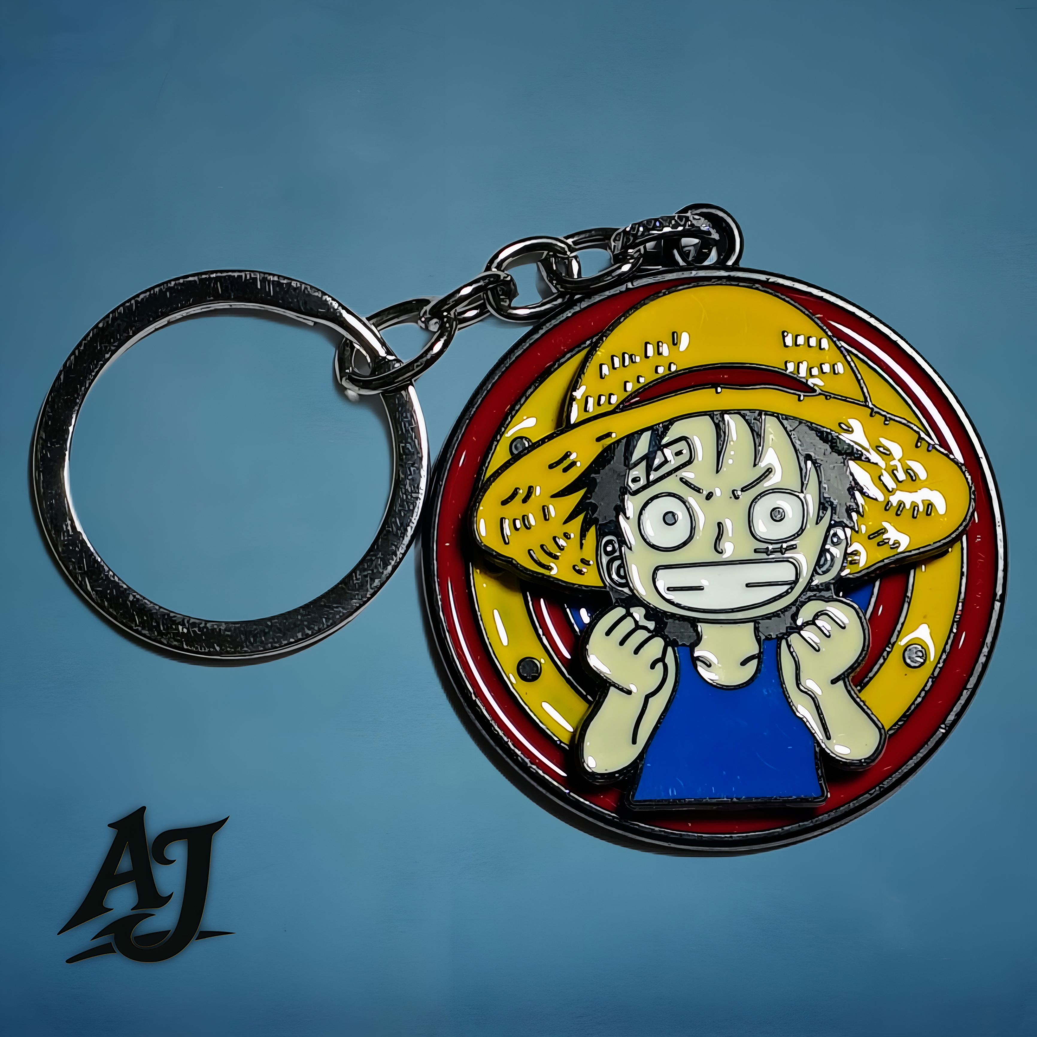 ONE PIECE~ROTATING METAL KEYCHAIN