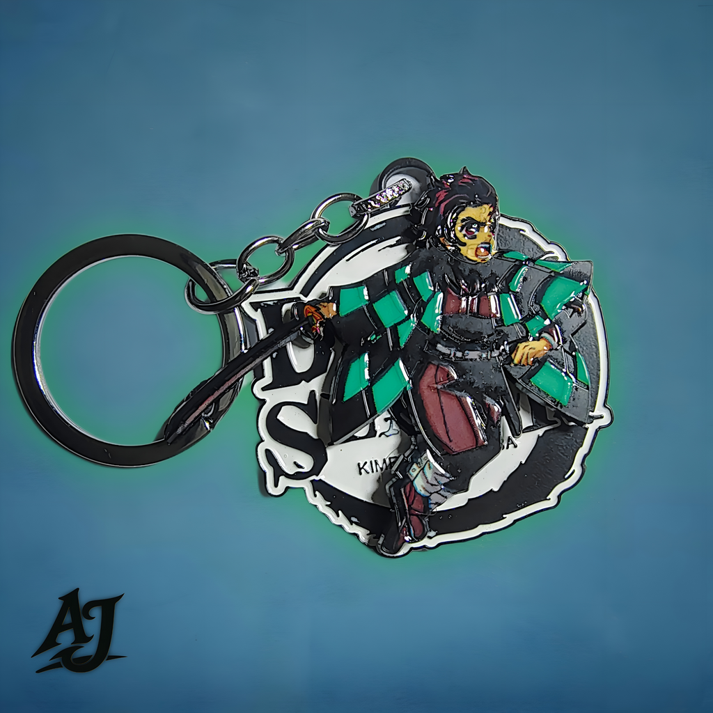 DEMON SLAYER~ROTATING METAL KEYCHAIN