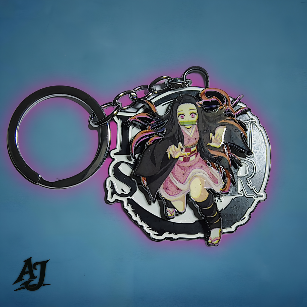 DEMON SLAYER~ROTATING METAL KEYCHAIN